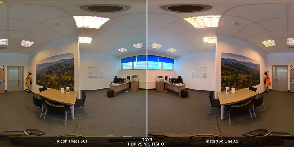 Tryb HDR vs NightShot z oświetleniem